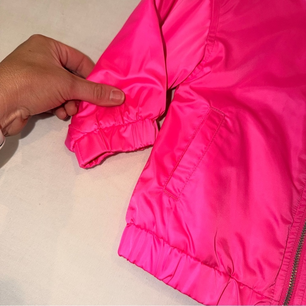 Cat & Jack Hot Pink Bomber Jacket Girls 18M Lightweight Zip Front - Picture 5 of 7